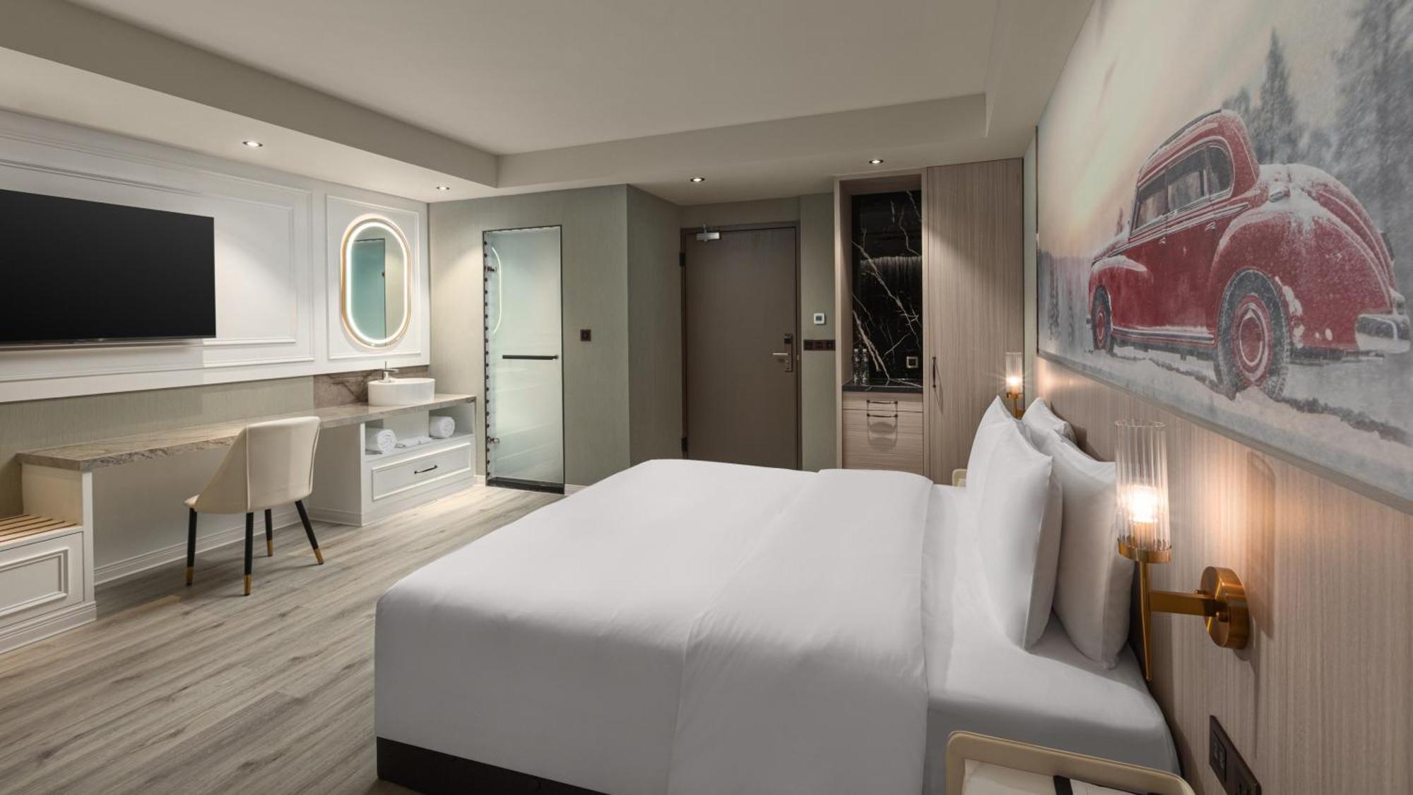 Tryp By Wyndham New Taipei Linkou 新北林口爵怡溫德姆酒店機場捷運mrta9林口站 Exteriör bild